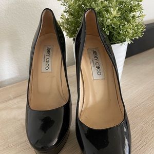 Jimmy Choo black patent leather pumps